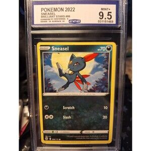 Pokemon 2022 Sneasel Brilliant Stars  #86/172 - CCG 9.5